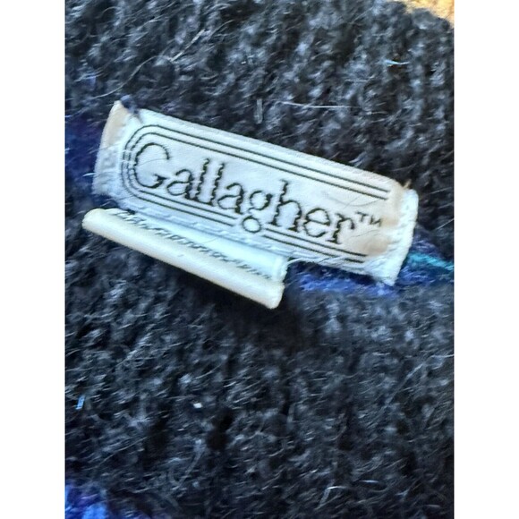 Vintage 90s Gallagher Women's Med Mohair Wool Blend Pull Over Sweater Purple - Picture 3 of 8